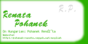 renata pohanek business card